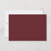 Fall Maroon Blush Rustic Floral Wedding RSVP (Rückseite)
