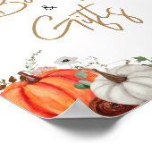 Fall Marsala Burgundy Pumpkin Bücher und Geschenke Poster (Ecke)