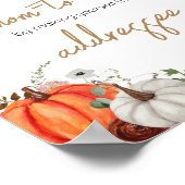 Fall Marsala Burgundy Pumpkin Envelope Station Poster (Ecke)