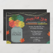 Fall Mason Jar Hauswärmung Einladung (Vorne/Hinten)