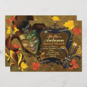 Fall Masquerade Geburtstagsparty Einladungen (Vorne/Hinten)