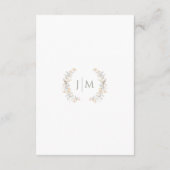 Fall Meadow Pastel Flower Wedding Details Cards Begleitkarte (Rückseite)