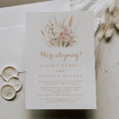 Fall Meadow Wild Floral Elopement Empfang Einladung