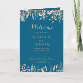 Fall Meadow Wild Floral Geflochtene Hochzeit Programm (Vorderseite)