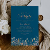 Fall Meadow Wild Floral Let's Celebrate Party Einladung