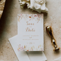 Fall Meadow Wild Floral Save the Date