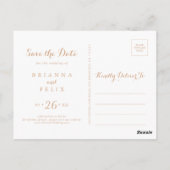 Fall Meadow Wild Floral Save the Date Postkarte (Rückseite)