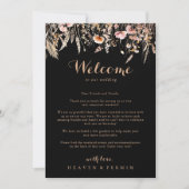 Fall Meadow Wild Floral Wedding Begrüßungsbrief (Vorderseite)