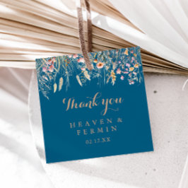 Fall Meadow Wild Floral Wedding Geschenkanhänger