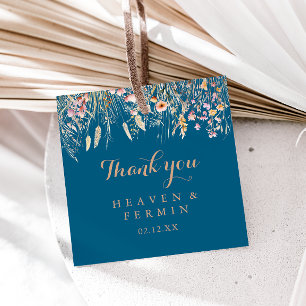 Fall Meadow Wild Floral Wedding Geschenkanhänger