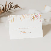 Fall Meadow Wild Floral Wedding Platzkarte