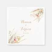 Fall Meadow Wild Floral Wedding Serviette (Vorderseite)