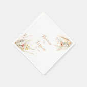 Fall Meadow Wild Floral Wedding Serviette (Ecke)