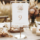 Fall Meadow Wild Floral Wedding Tischnummer