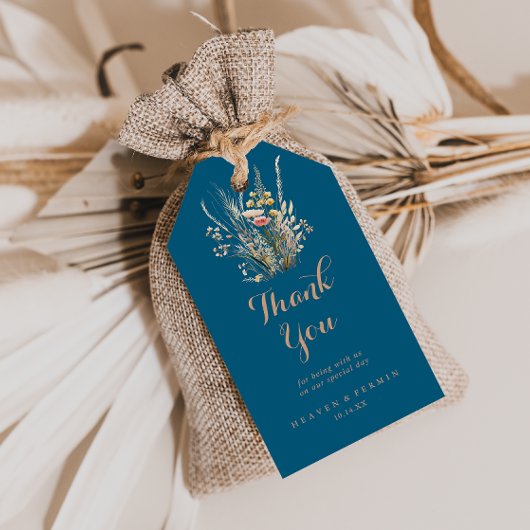 Fall Meadow Wild Floral Wedding Vielen Dank Geschenkanhänger