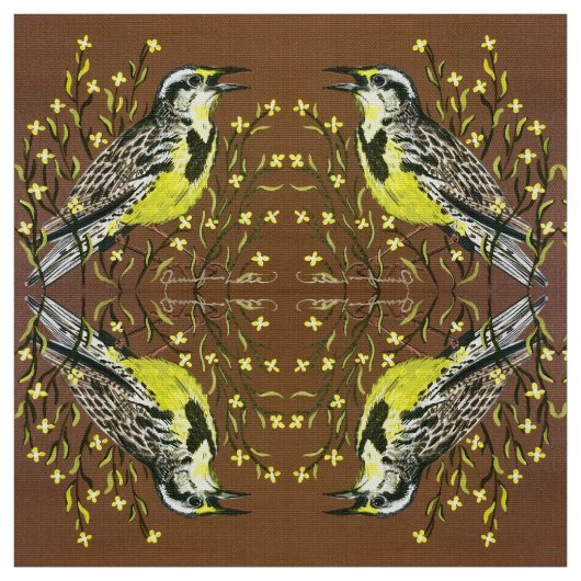 Fall Meadowlarks Stoff (Muster)