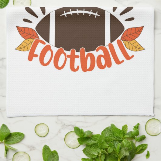 Fall Means Football Geschirrtuch (Gefaltet)