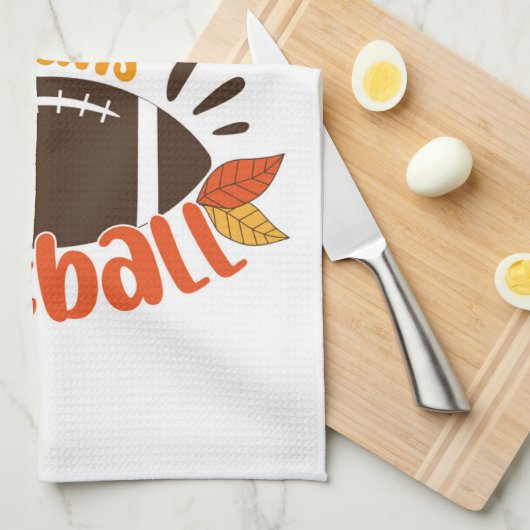 Fall Means Football Geschirrtuch (Viertel Falte)