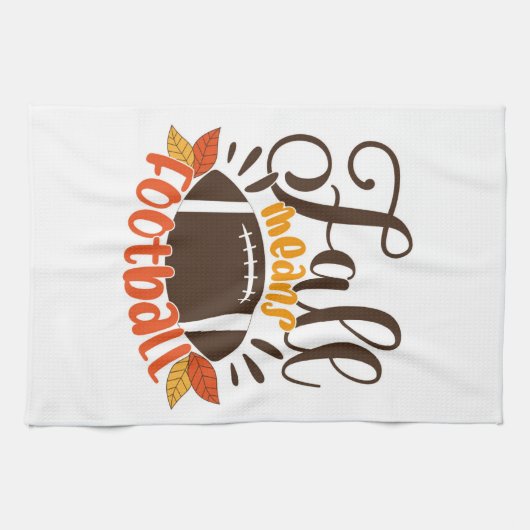 Fall Means Football Geschirrtuch (Horizontal)