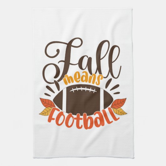 Fall Means Football Geschirrtuch (Vertikal)