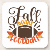 Fall Means Football Getränkeuntersetzer (Vorderseite)