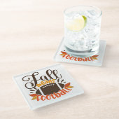 Fall Means Football Glasuntersetzer (Schrägansicht)