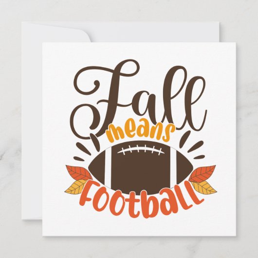 Fall Means Football Karte (Vorderseite)