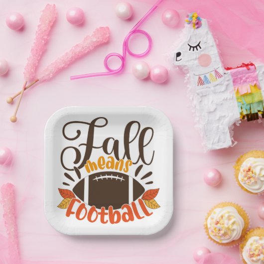 Fall Means Football Pappteller (Party)