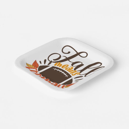Fall Means Football Pappteller (Gewinkelt)