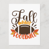Fall Means Football Postkarte (Vorderseite)