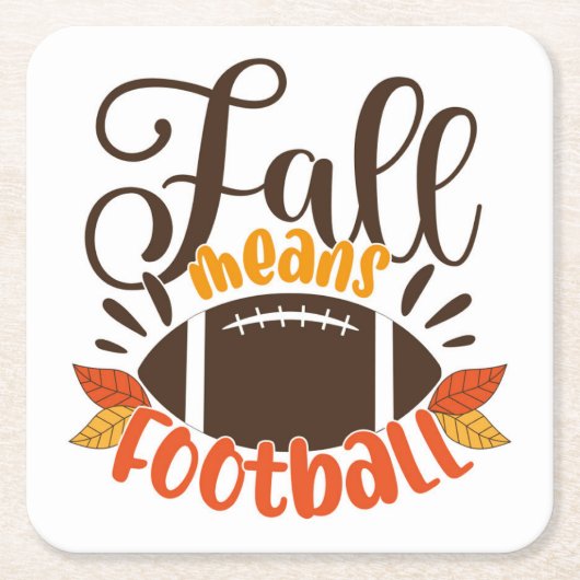 Fall Means Football Rechteckiger Pappuntersetzer (Vorderseite)