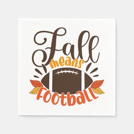 Fall Means Football Serviette (Vorderseite)