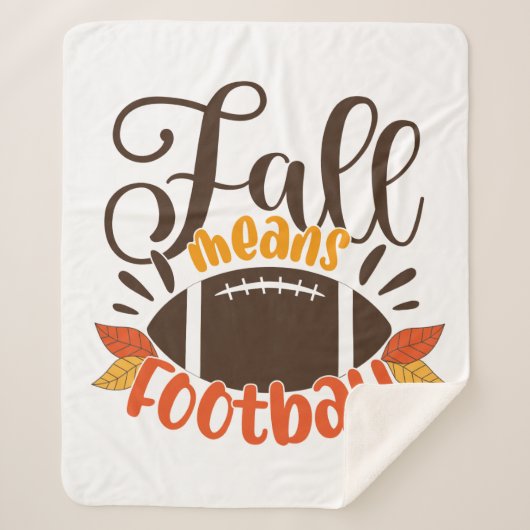 Fall Means Football Sherpadecke (Vorderseite)