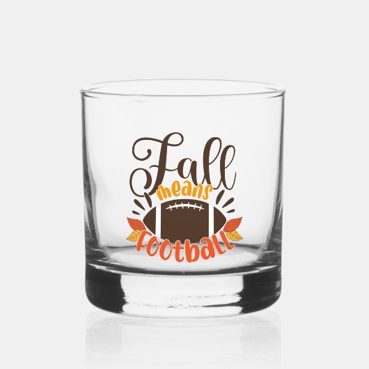 Fall Means Football Whiskyglas (Vorderseite)