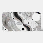 Fall Minimalistisch Schwarz-weiß Line iPhone 13 Case-Mate iPhone Hülle (Rückseite (Horizontal))