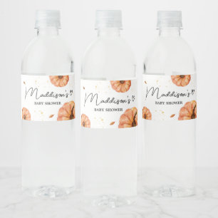 Fall Minimalistische Pumpkin Baby Dusche Flasche E Wasserflaschenetikett