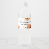 Fall Minimalistische Pumpkin Baby Dusche Flasche E Wasserflaschenetikett (Vorderseite)