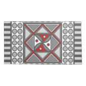 Fall mit alternierendem geometrischem Muster Kissenbezug (Rückseite)