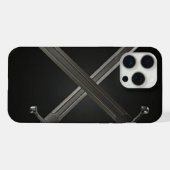 Fall mit doppeltem Schwerter iPhone Hülle (Rückseite (Horizontal))