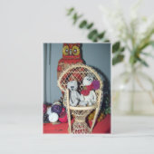 Fall mit Eule Postkarte (Stehend Vorderseite)