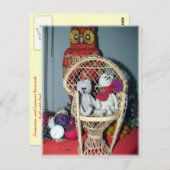 Fall mit Eule Postkarte (Vorne/Hinten)