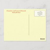 Fall mit Eule Postkarte (Rückseite)