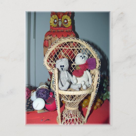 Fall mit Eule Postkarte (Vorderseite)