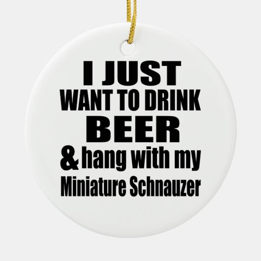 Fall mit meinem Zwergschnauzer Keramik Ornament (Vorne)