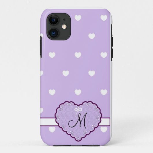 Fall mit Monogramm Heart iPhone 5 Case-Mate iPhone Hülle (Rückseite)