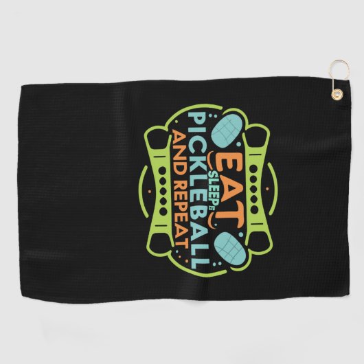 Fall mit Pickleball Golfhandtuch (Horizontal)