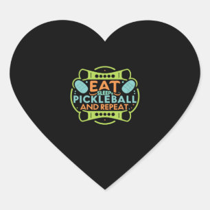 Fall mit Pickleball Herz-Aufkleber