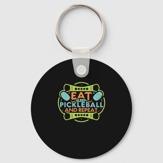 Fall mit Pickleball Schlüsselanhänger (Vorderseite)