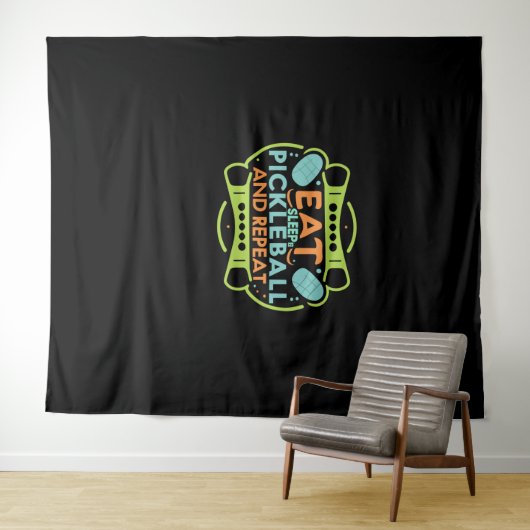 Fall mit Pickleball Wandteppich (Beispiel (Horizontal))