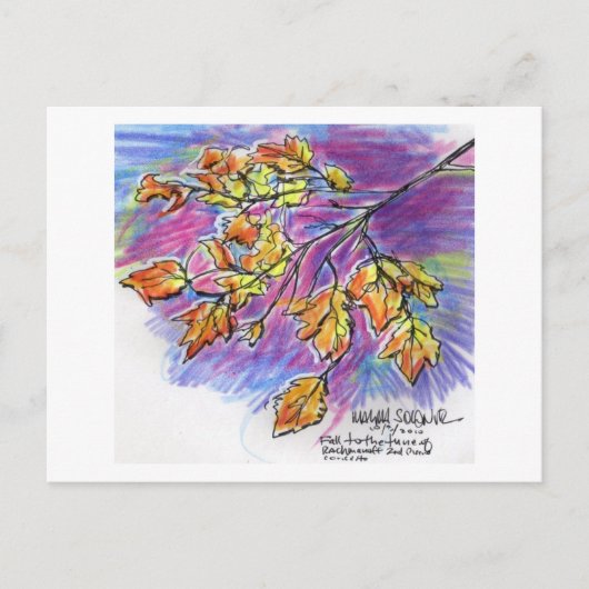 Fall mit Rachmaninoff Postkarte (Vorderseite)